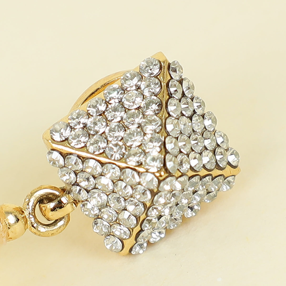 Valentino Gold Rockstud Pearl Drop Earrings