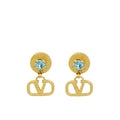 Valentino Gold Finish VLogo Signature Earrings
