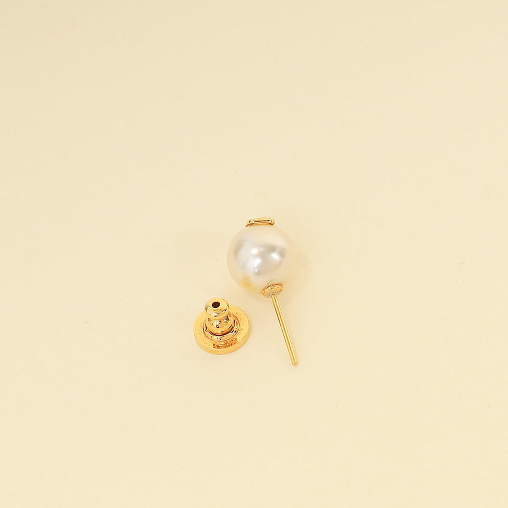 Valentino White Vlogo Pearl Earrings