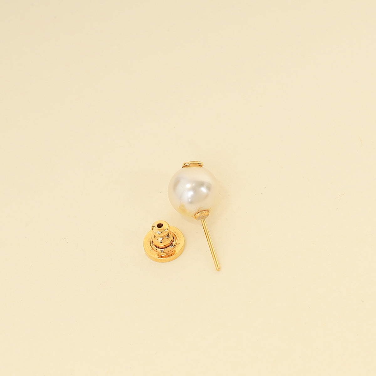 Valentino White Vlogo Pearl Earrings