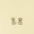 Valentino Silver Vlogo Earrings