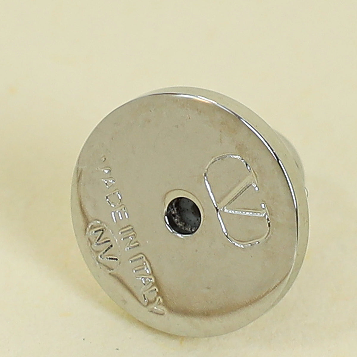 Valentino Silver Vlogo Earrings