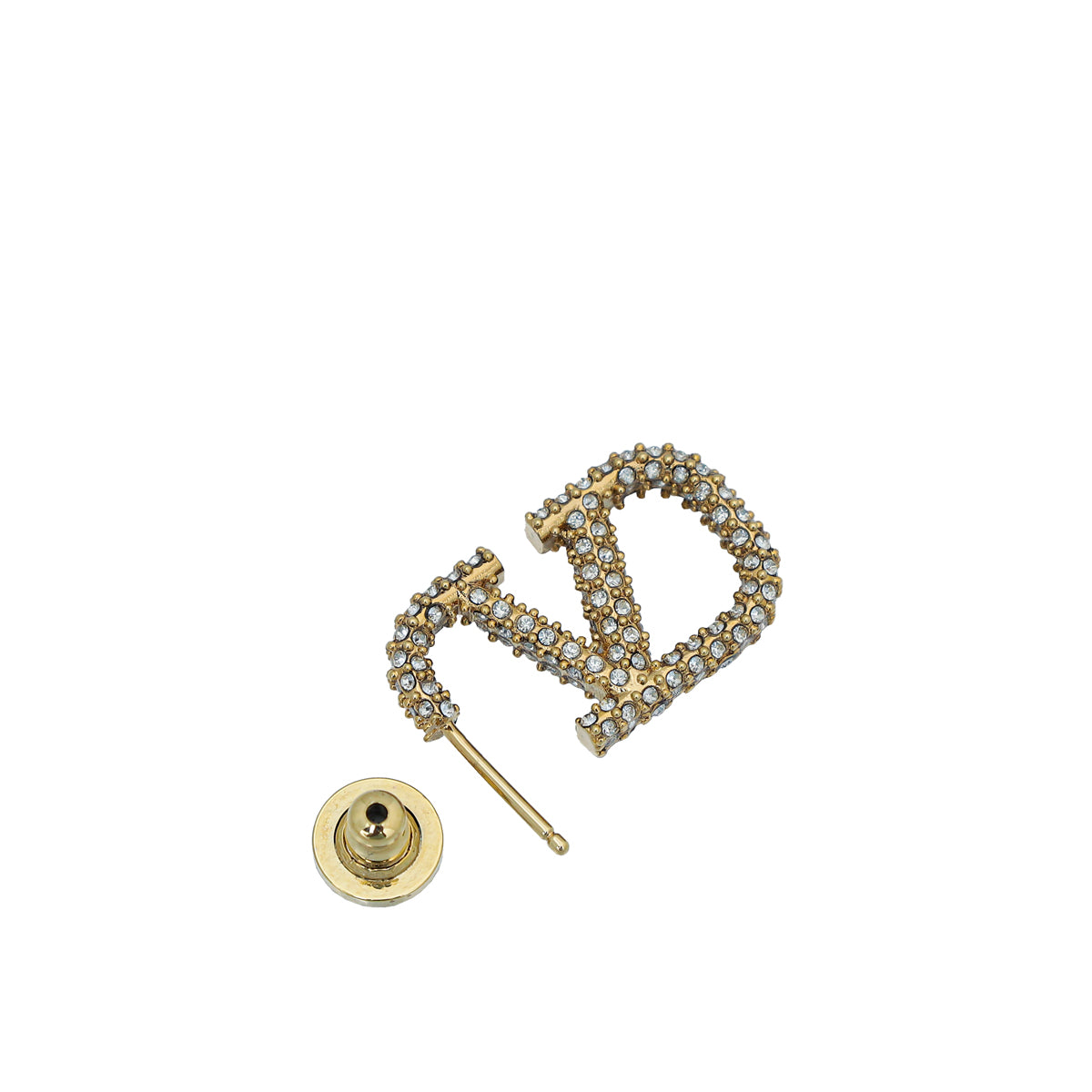 Valentino Gold VLogo Signature Earrings