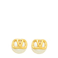 Valentino White Vlogo Pearl Stud Earrings
