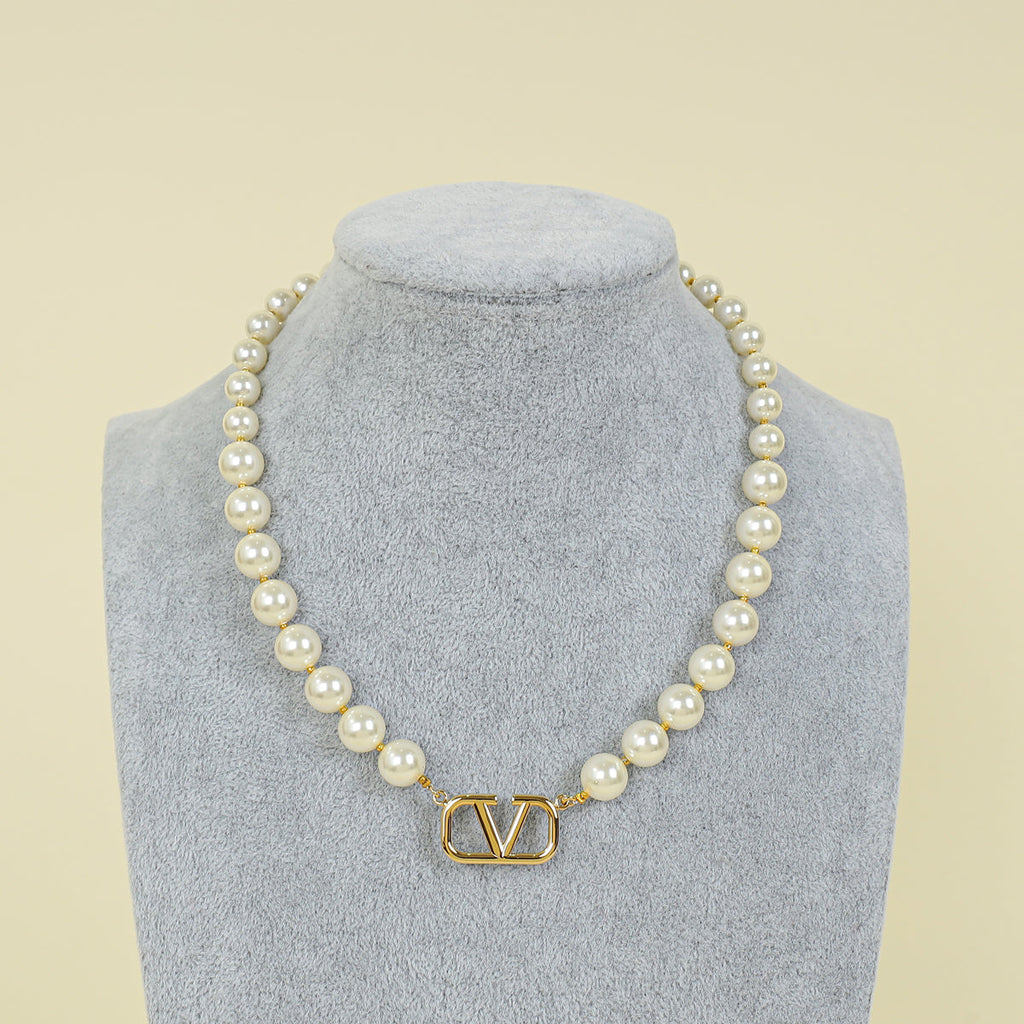 Valentino Vlogo Signature Pearl Necklace