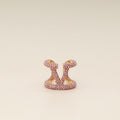 Valentino Gold VLogo Crystal Signature Ring 54