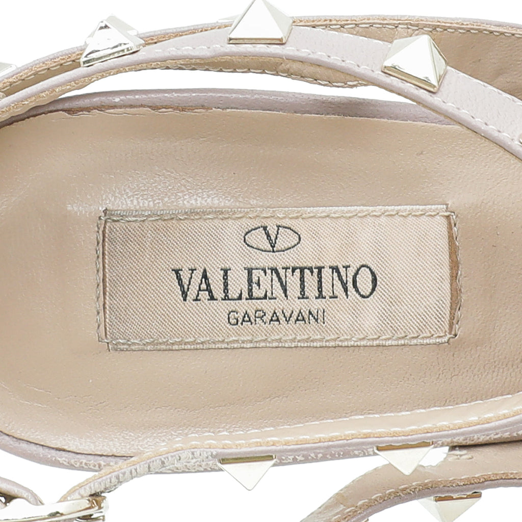 Valentino Grey Rockstud Caged Pump 41