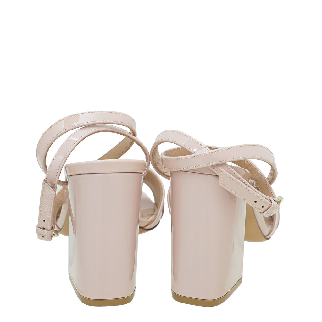 Valentino Pink V Logo Ankle Strap Sandal 35