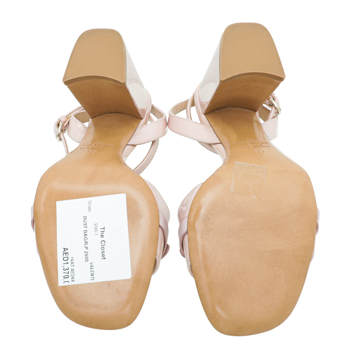 Valentino Pink V Logo Ankle Strap Sandal 35