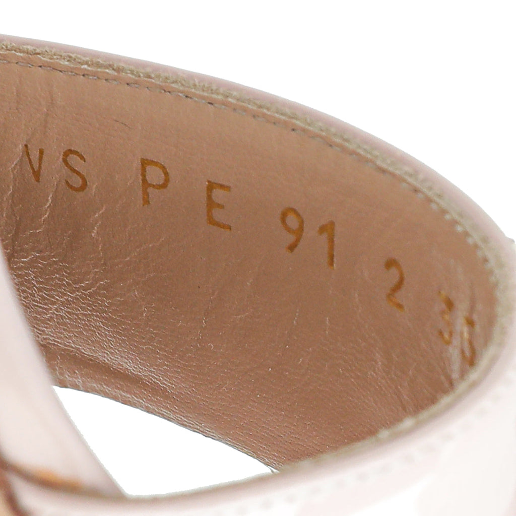 Valentino Pink V Logo Ankle Strap Sandal 35