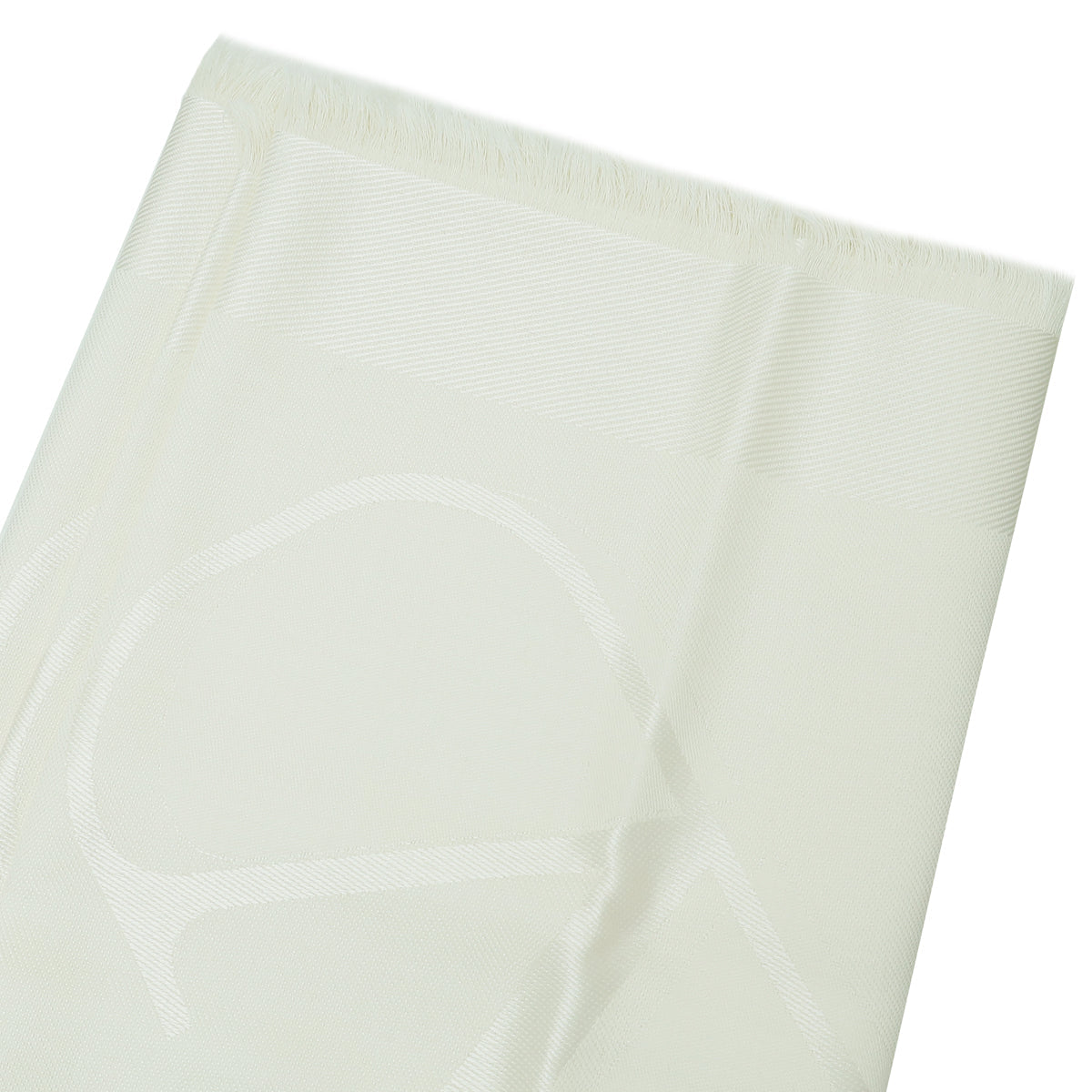 Valentino Cream VLogo Jacquard Silk Cashmere Shawl