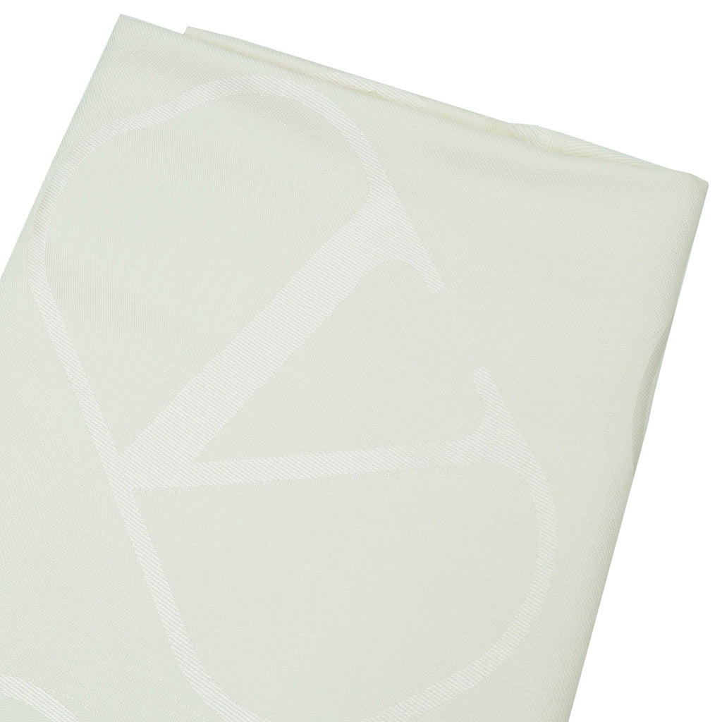 Valentino Cream VLogo Jacquard Silk Cashmere Shawl