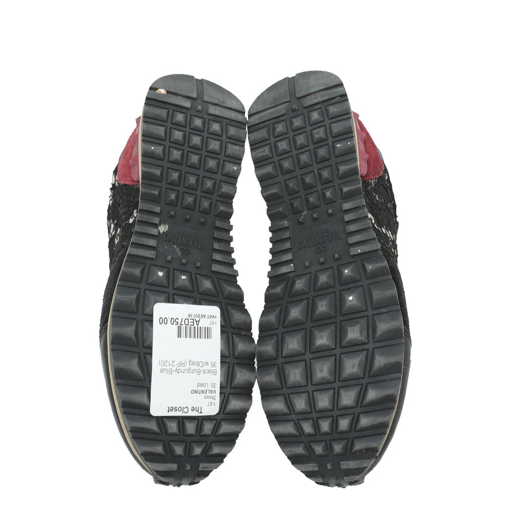 Valentino Tricolor Lace Rockrunner Sneakers 35