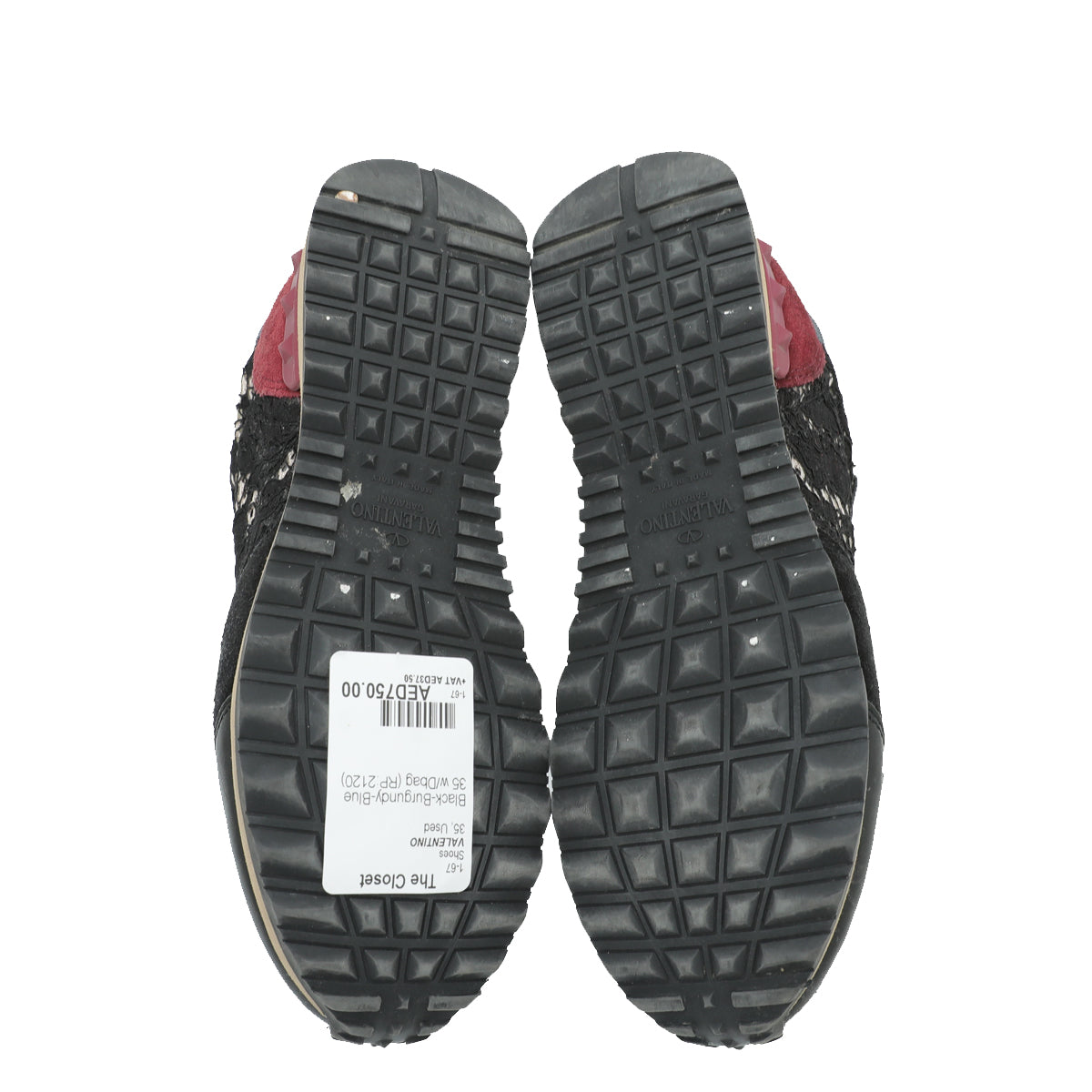 Valentino Tricolor Lace Rockrunner Sneakers 35