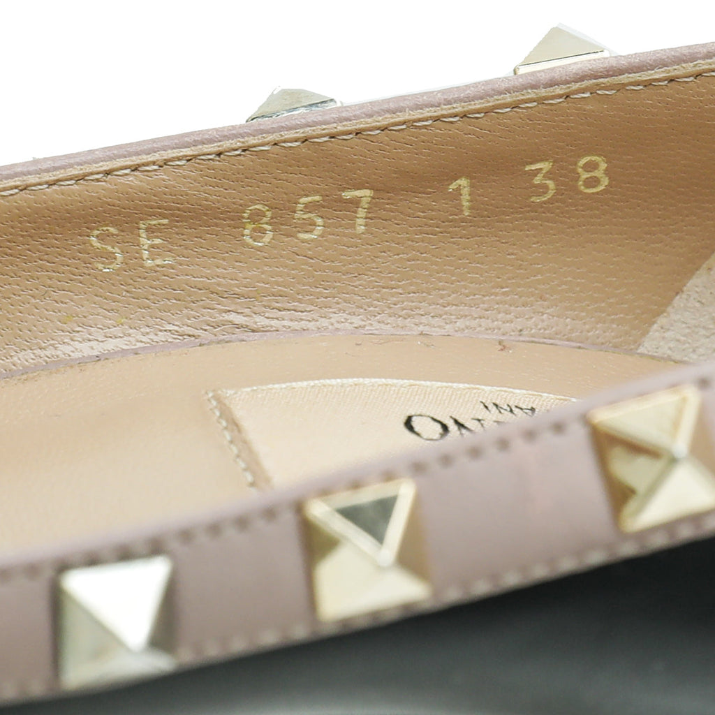 Valentino Bicolor Rockstud Crisscross Peep Toe Platform Pumps 38