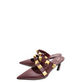 Valentino Cerise Roman Stud Heeled Mule 39.5