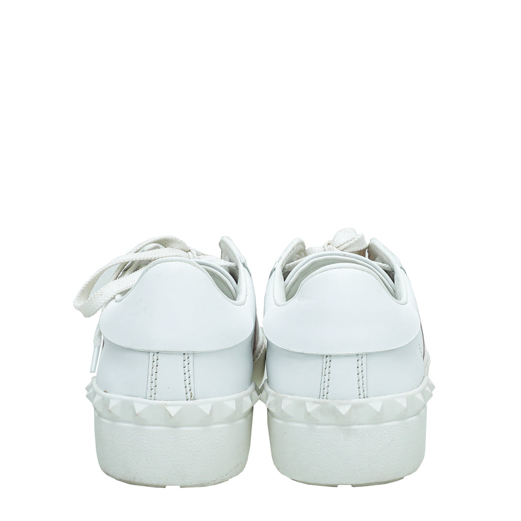 Valentino Bicolor Rockstud Open Sneaker 35