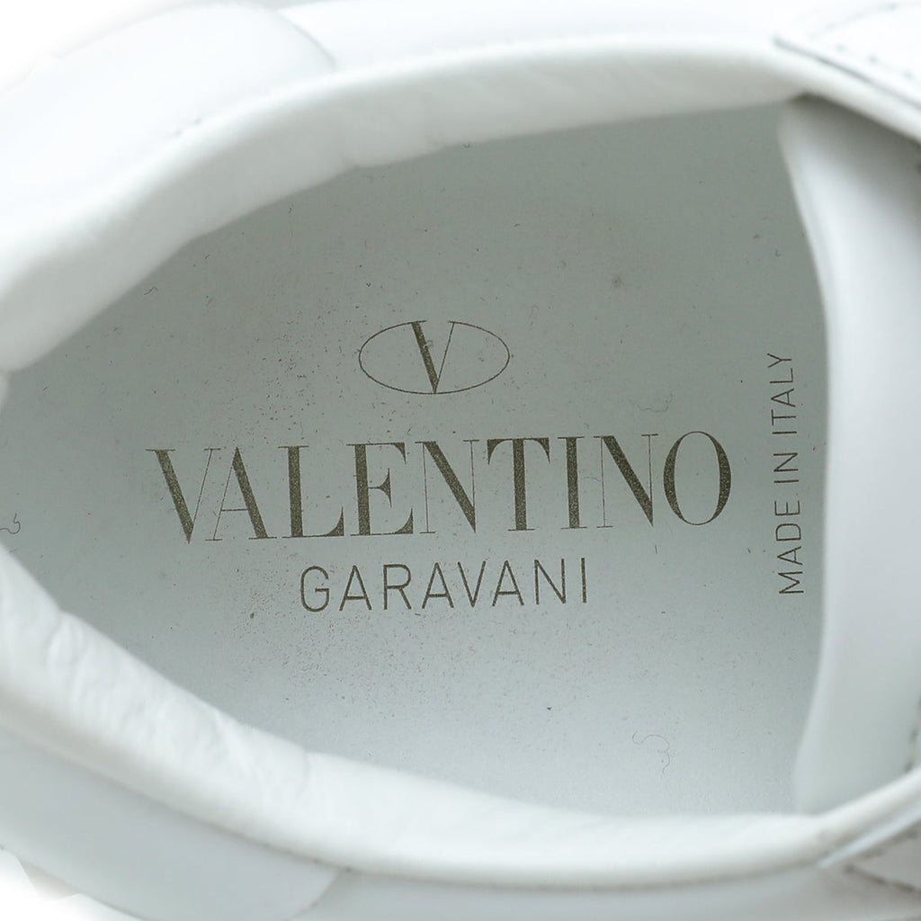 Valentino Bicolor Rockstud Open Sneaker 35
