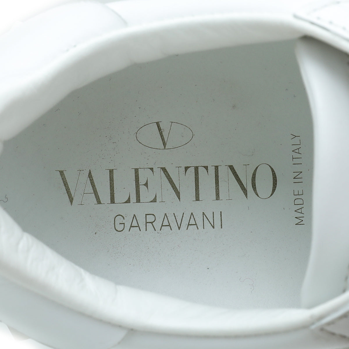 Valentino Bicolor Rockstud Open Sneaker 35