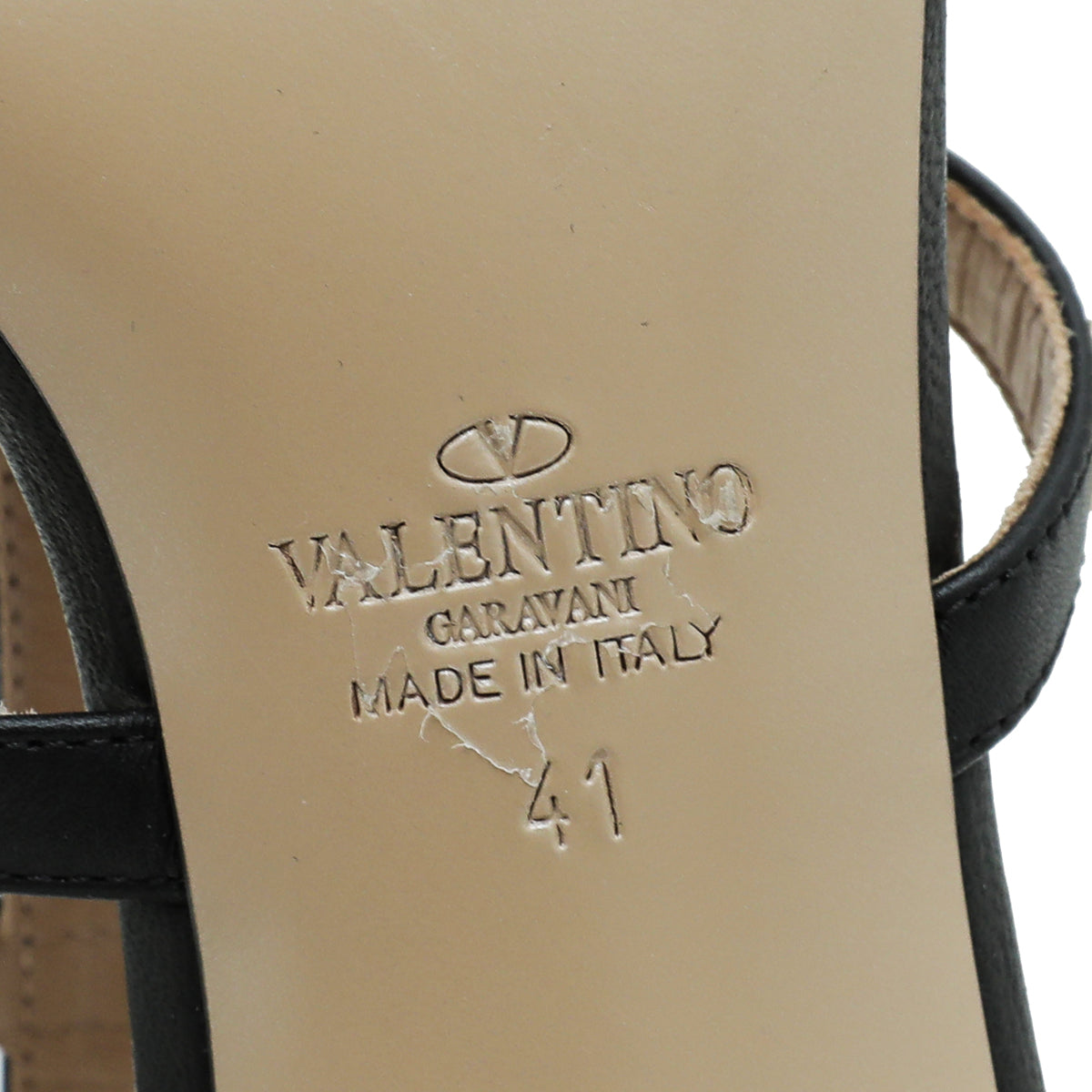 Valentino Black Rockstud Caged Sandal 41