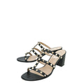Valentino Black Rockstud Slide Heeled Sandals 39