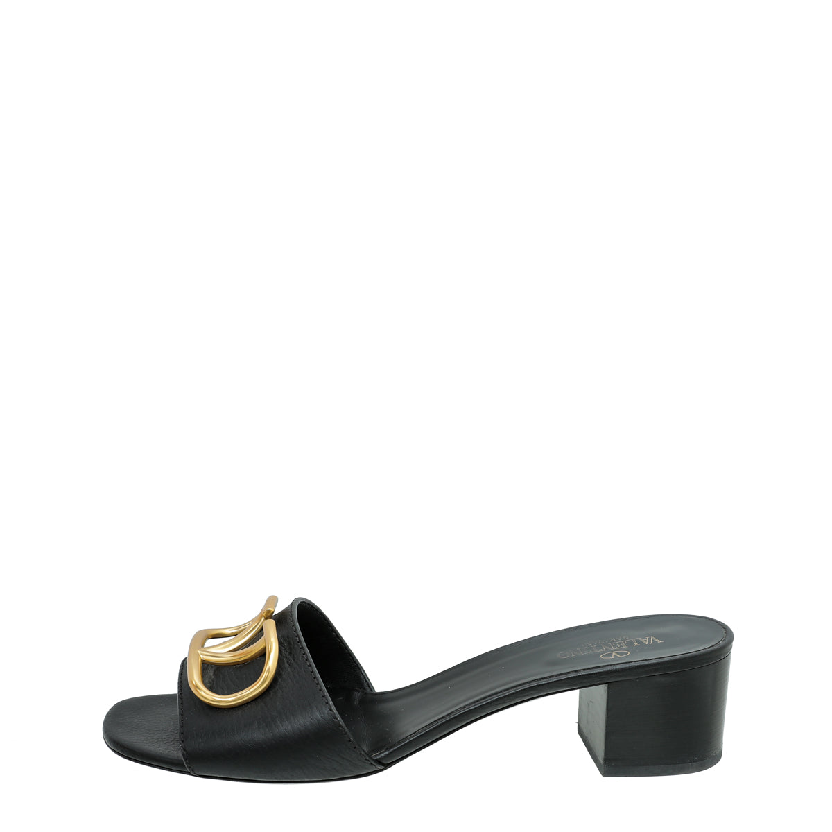 Valentino Black VLOGO Slide Mules 41