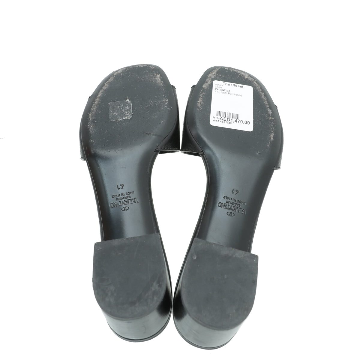 Valentino Black VLOGO Slide Mules 41