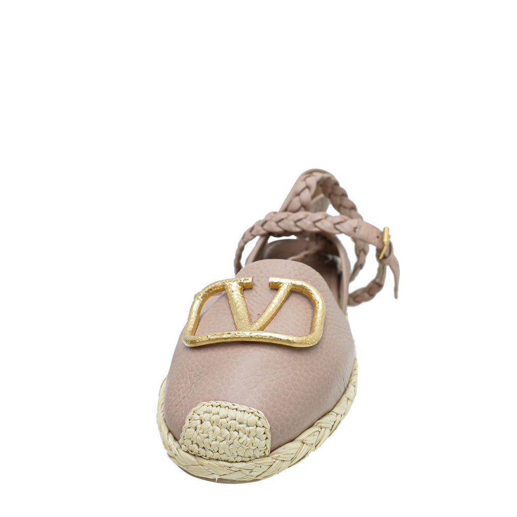 Valentino Poudre Vlogo Flat Espadrille 41