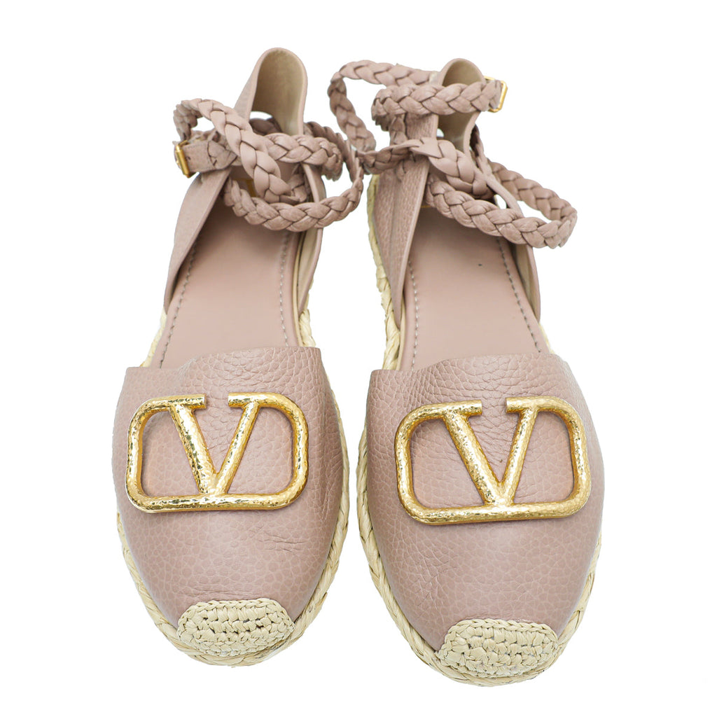 Valentino Poudre Vlogo Flat Espadrille 41