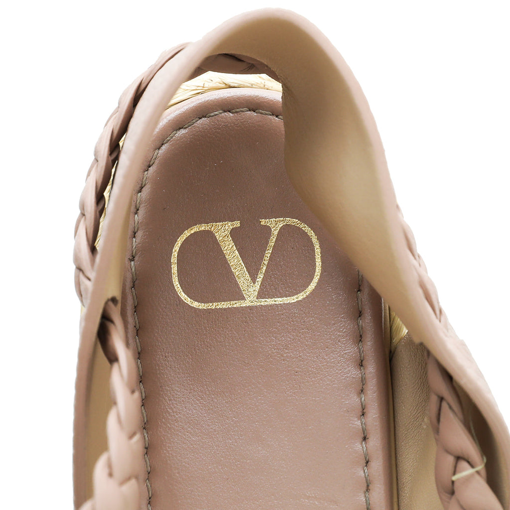 Valentino Poudre Vlogo Flat Espadrille 41