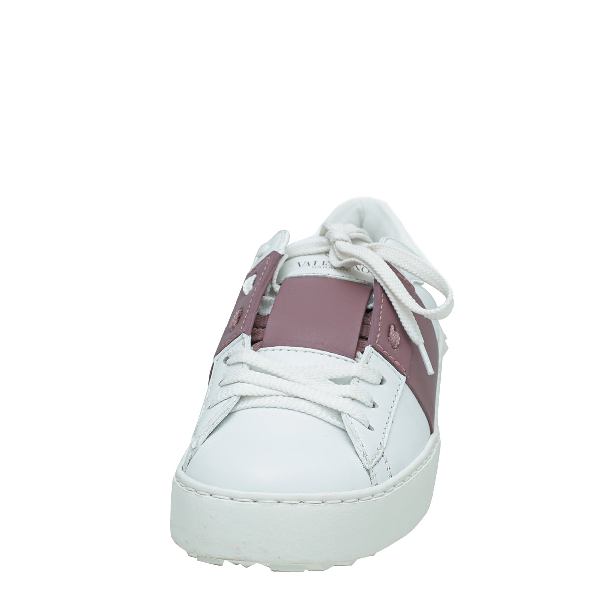 Valentino White Rockstud Open Stripe Sneaker 35.5