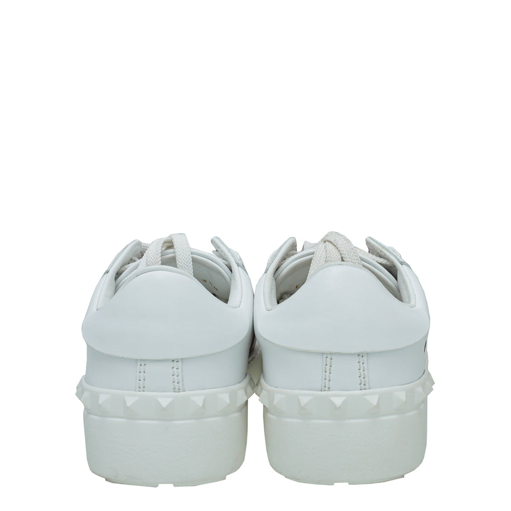 Valentino White Rockstud Open Stripe Sneaker 35.5