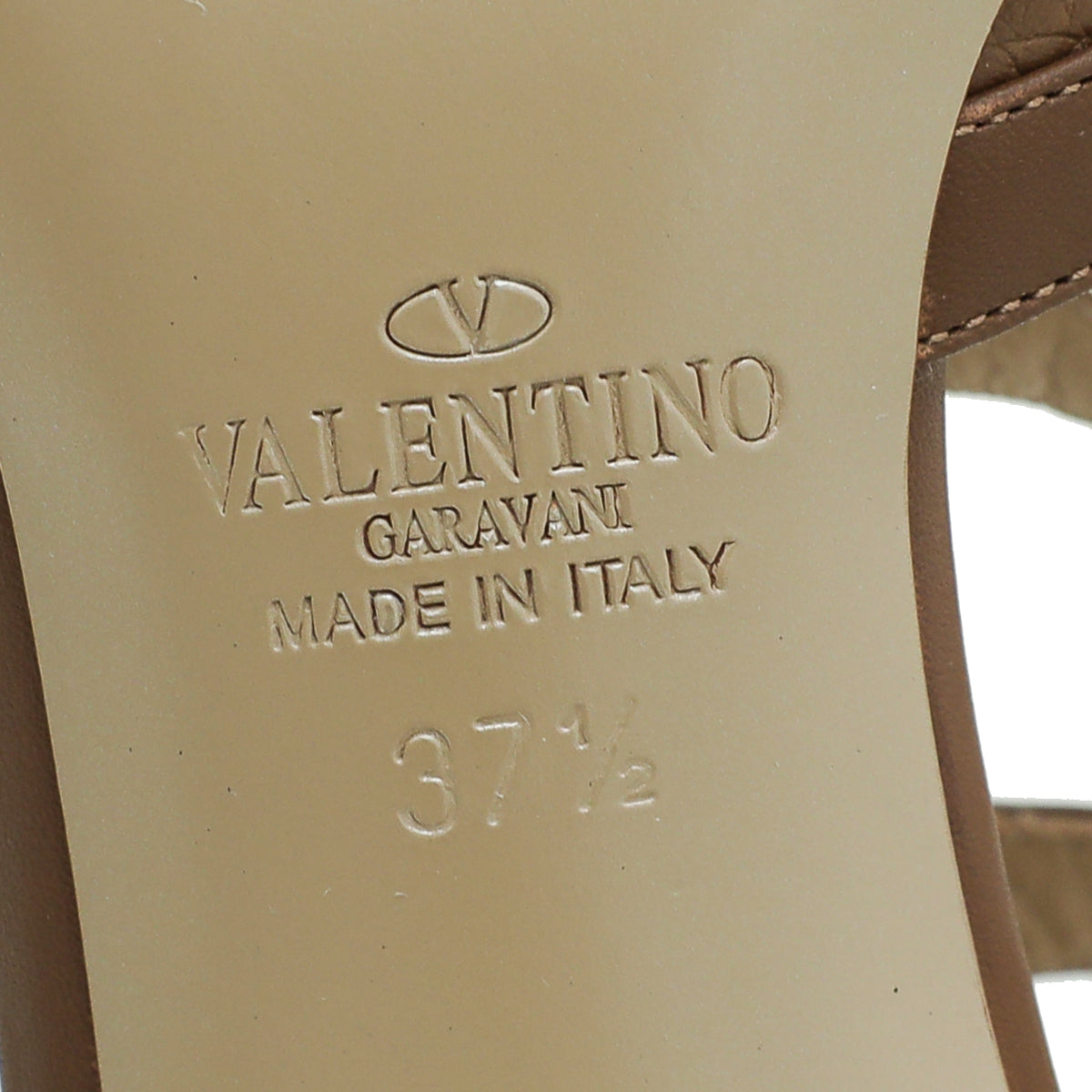 Valentino Brown Rockstud Caged 85mm Pump 37.5