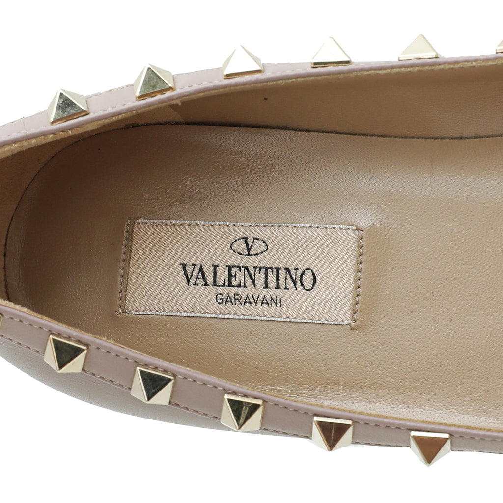 Valentino Poudre Rockstud Flat Ballet 37.5