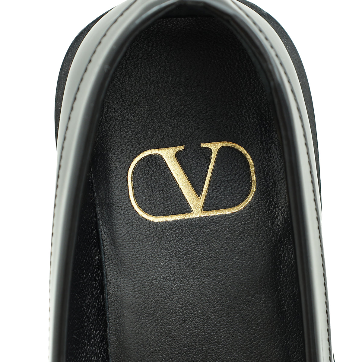 Valentino Black Roman Stud Loafers 36