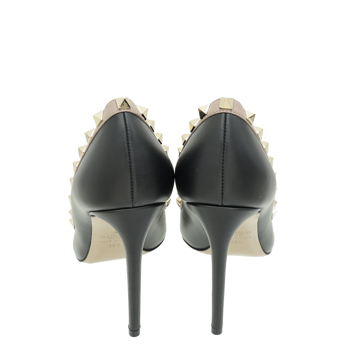 Valentino Black Rockstud Pumps 38.5
