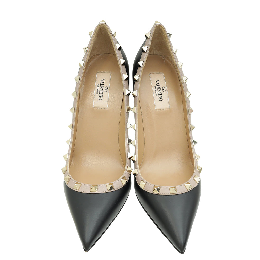 Valentino Black Rockstud Pumps 38.5