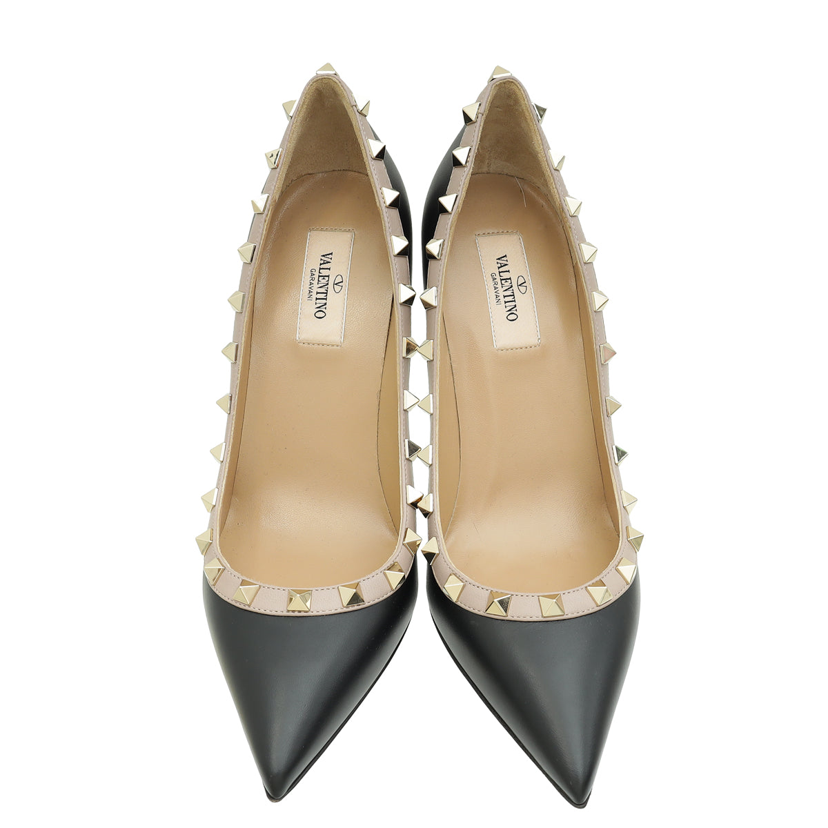 Valentino Black Rockstud Pumps 38.5