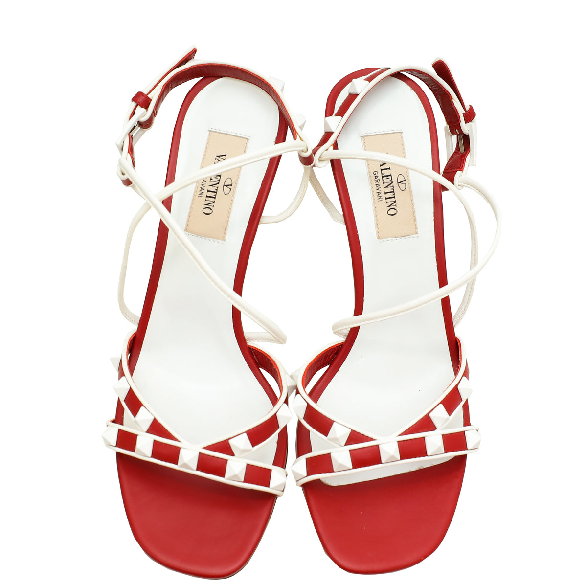 Valentino Bicolor Free Rockstud Crisscross Sandal 36.5