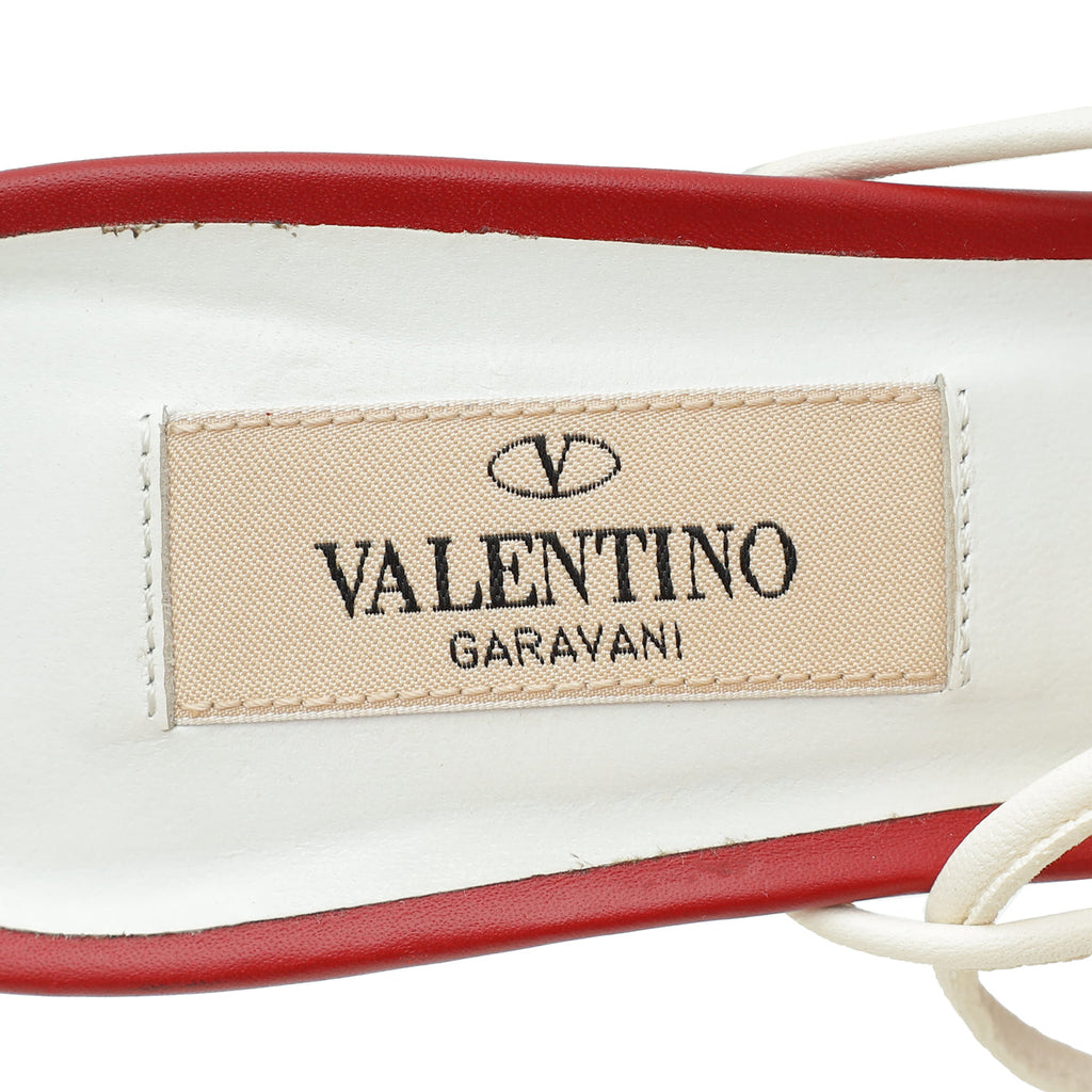 Valentino Bicolor Free Rockstud Crisscross Sandal 36.5