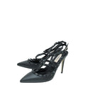 Valentino So Black Rockstud Caged Slingback 39.5