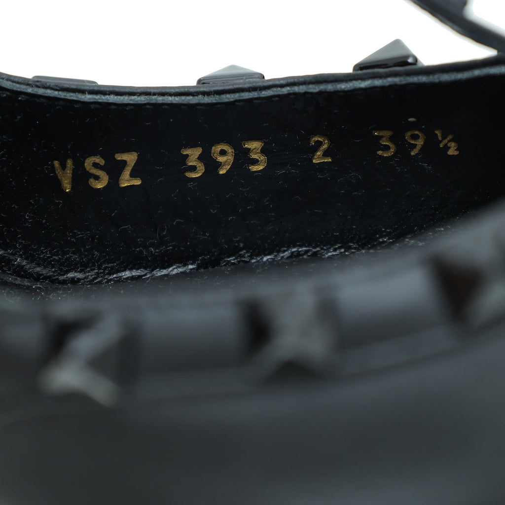 Valentino So Black Rockstud Caged Slingback 39.5