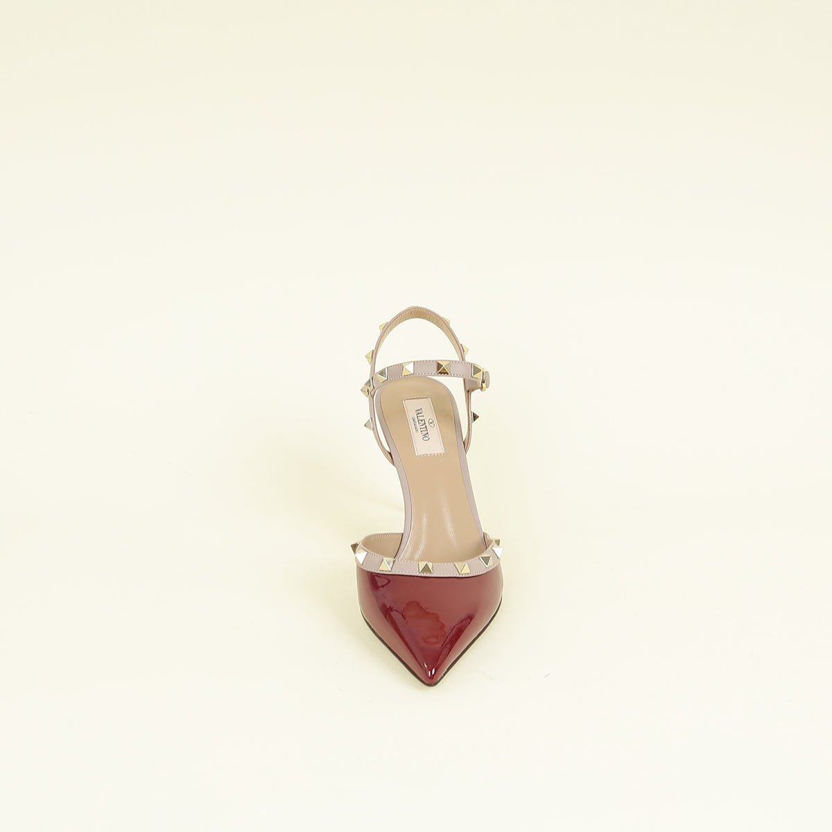 Valentino Wine Rockstud Slingback 39.5