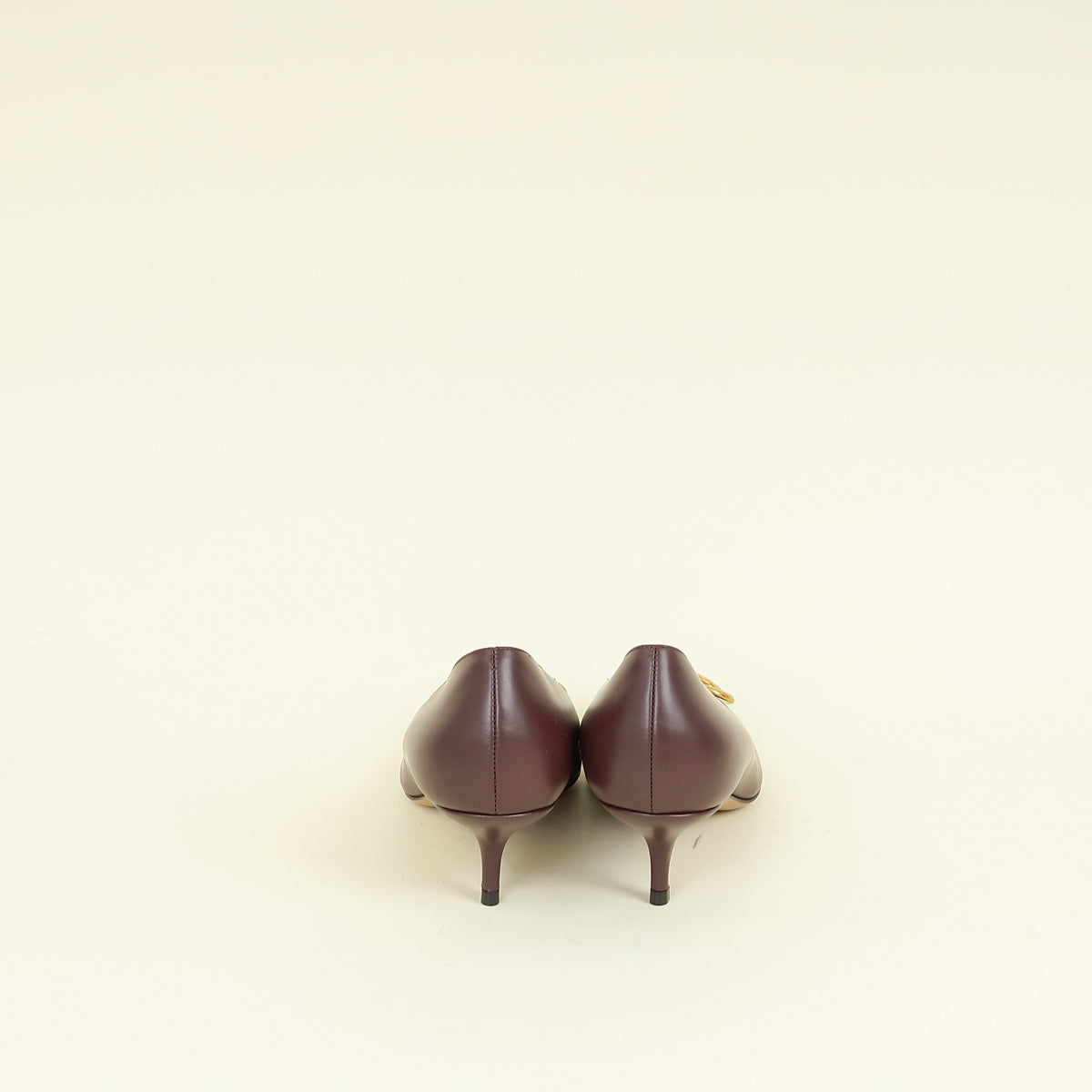 Valentino Burgundy Vlogo Pumps 39