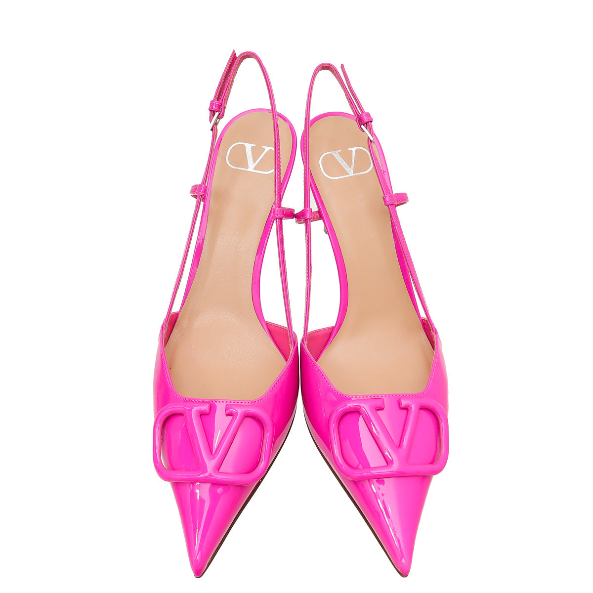 Valentino Fuchsia VLogo Slingback Pumps 40