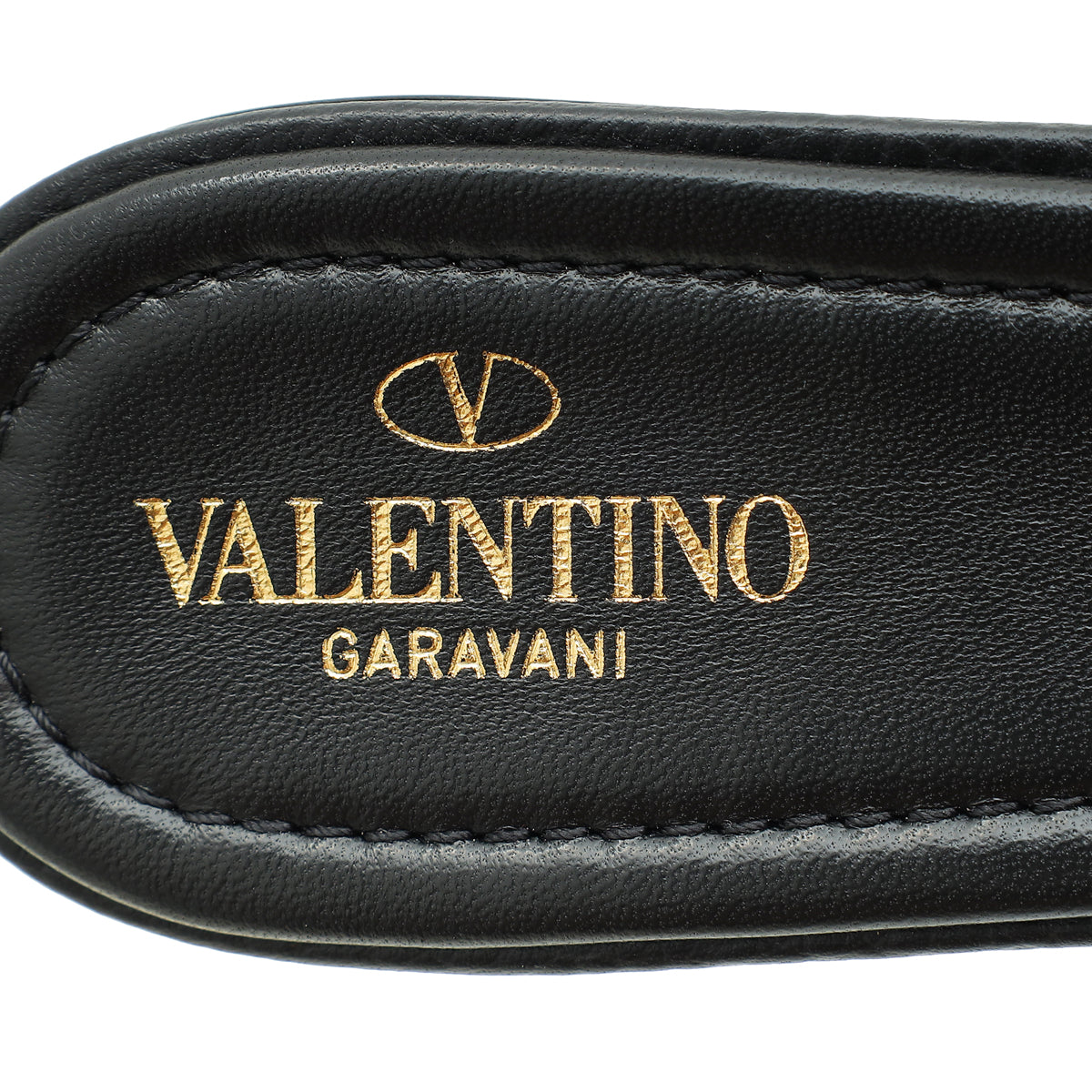 Valentino Black Roman Stud Flat Slide Sandals 41