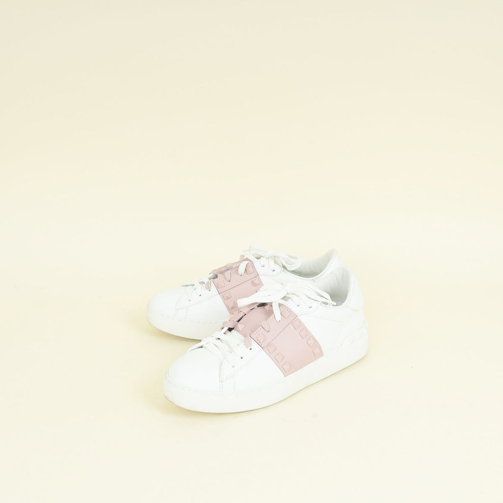 Valentino Bicolor Open Rockstud Sneaker 36.5