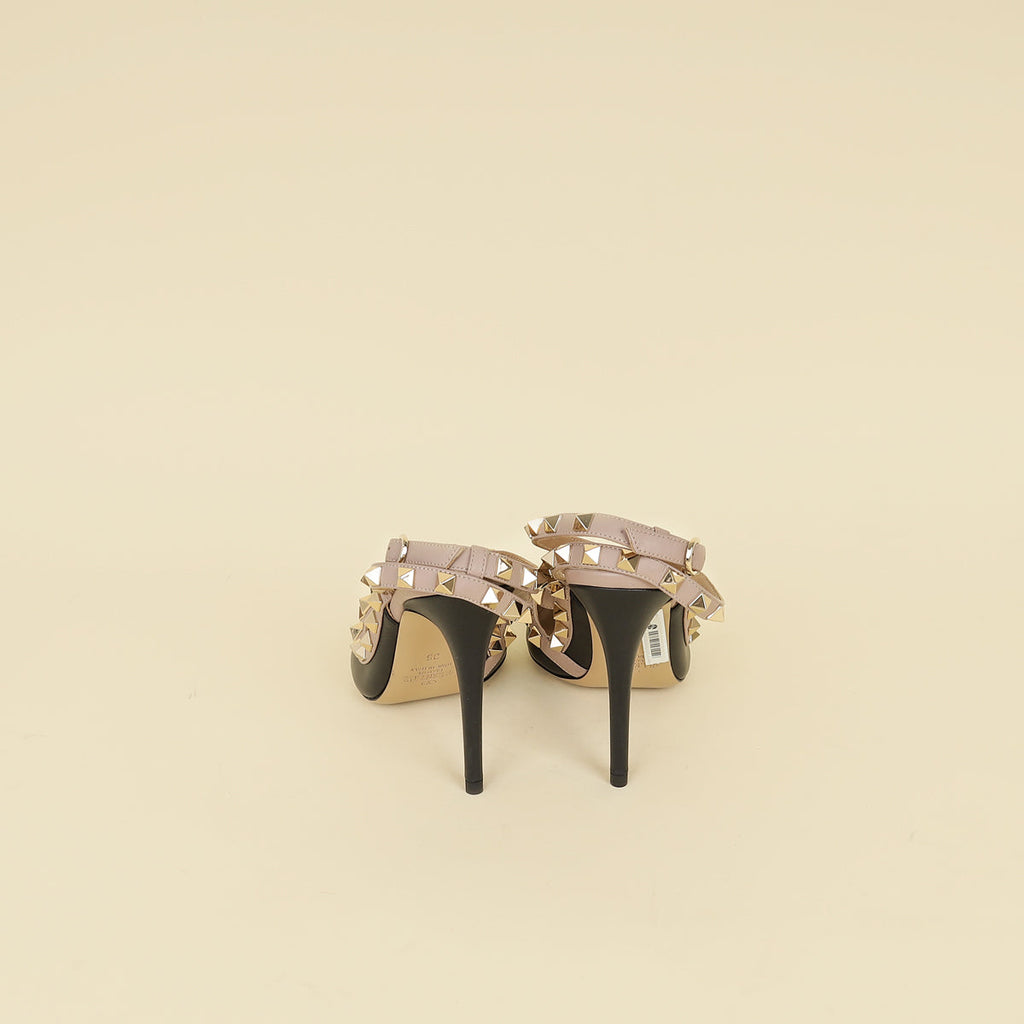 Valentino Black Rockstud Caged 100 Pumps 36
