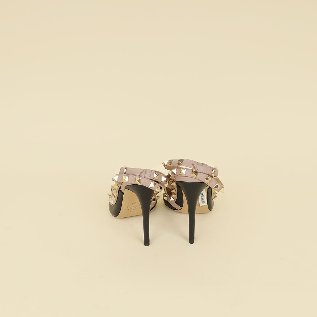 Valentino Black Rockstud Caged 100 Pumps 36