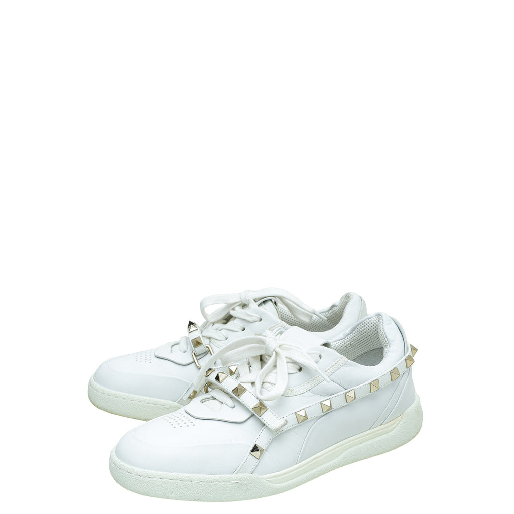 Valentino White Rockstud Armor Sneakers 36